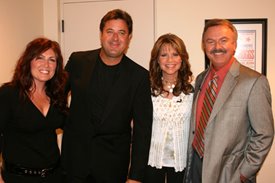 Jo Dee Messina and Vince Gill visit with Crook & Chase