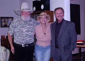 Lorianne & Charlie and a country legend.  They loved talking about old times, and new music, with Charlie Daniels.