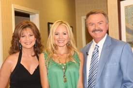 Lorianne and Charlie with Jewel after the Crook and Chase show on RFD-TV. 
Copyright Jim Owens Entertainment.
Photo by Karen Will Rogers.