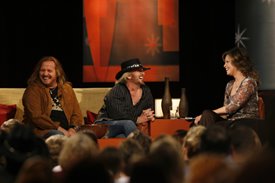 Lorianne Crook interviews Van Zant on CMA Celebrity Closeup at the Ryman Auditorium during the CMA Music Fest in Nashville, TN. Copyright 2006, Great Amerian Country (GAC). Photographer: Crystal Martin.