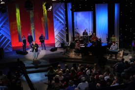 John Conlee performs on the Crook & Chase show on RFD-TV. 
Copyright Jim Owens Entertainment. Photo by Karen Will Rogers.