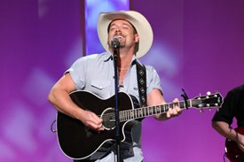 Chris Cagle performs on the Crook & Chase show on RFD-TV. 
Copyright Jim Owens Entertainment. Photo by Karen Will Rogers.