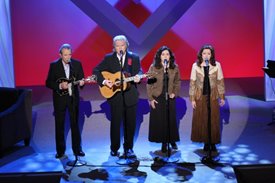 Ricky Skaggs and The Whites perform on the Crook and Chase show on RFD-TV.
Copyright Jim Owens Entertainment.
Photo by Karen Will Rogers.