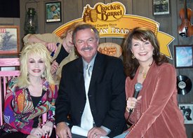 Lorianne and Charlie are rockin' with Dolly Parton at Cracker Barrel! 