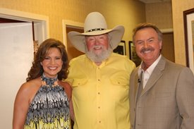 Charlie Daniels with Lorianne and Charlie after the Crook and Chase show on RFD-TV.
Copyright Jim Owens Entertainment.
Photo by Karen Will Rogers.