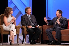 Terry Fator with Lorianne and Charlie on the Crook and Chase show on RFD-TV.
Copyright Jim Owens Entertainment.
Photo by Karen Will Rogers.
