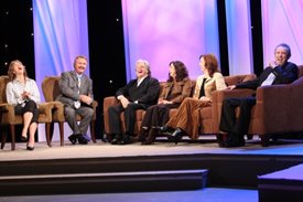 Lorianne and Charlie with Ricky Skaggs and The Whites on the Crook and Chase show on RFD-TV.
Copyright Jim Owens Entertainment.
Photo by Karen Will Rogers.