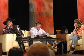 Lorianne Crook interviews Montgomery Gentry on CMA Celebrity Closeup at the Ryman Auditorium during the CMA Music Fest in Nashville, TN. Copyright 2007, Great Amerian Country (GAC). Photographer: Crystal Martin.