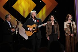 Ricky Skaggs and The Whites perform on the Crook and Chase show on RFD-TV.
Copyright Jim Owens Entertainment.
Photo by Karen Will Rogers.