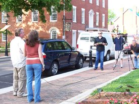 Crook & Chase and their tv crew shoot in Rogersville, TN