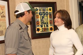 Luke Bryan with Lorianne.
Copyright Jim Owens Entertainment 2008. Photo by Karen Will Rogers.